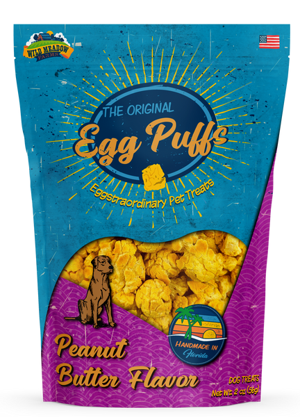 Front Agg Egg Puffs Peanut Butter Flavor - Wild Meadow Farms
