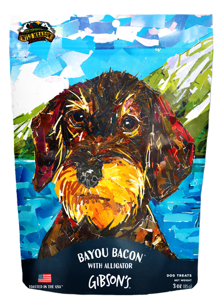 Gibson's Bayou Bacon with Alligator - Jerky Dog Treats